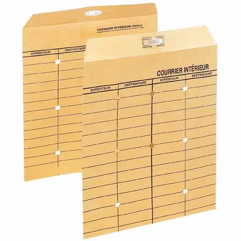 Enveloppe kraft courrier interne - non gommé - 260 x 330 mm - 120 g - lot de 250