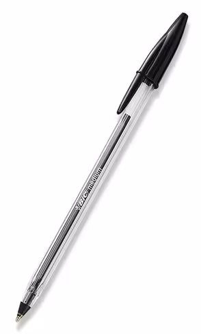 Stylo-bille Bic cristal - pointe moyenne - noir