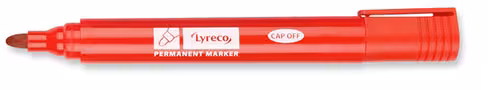 Marqueur permanent Lyreco - pointe ogive - rouge - lot de 10