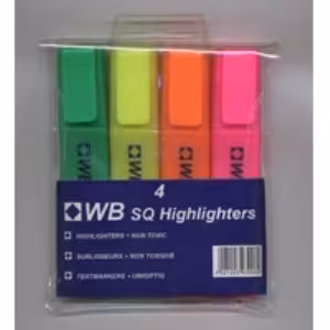 Surligneur Large Eco - coloris assortis - lot de 4