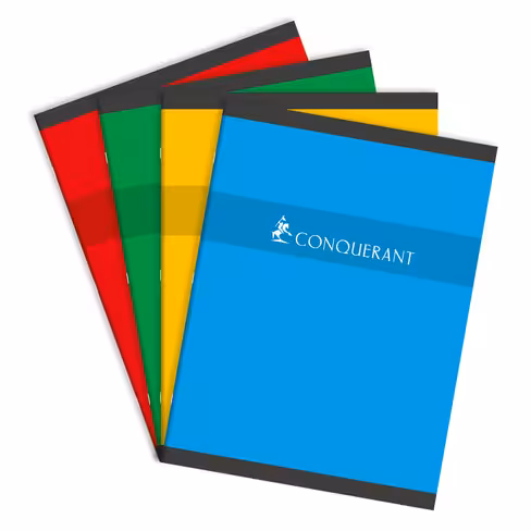 Cahier Conquérant agrafé 24 x 32 cm - 96 pages 70 g réglure Seyès