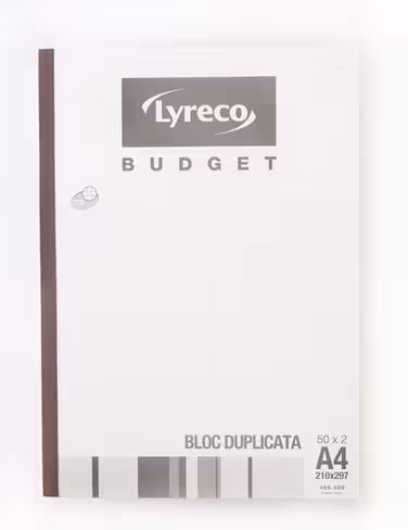 Carnet A4 autocopiant Manifold Lyreco Budget - 50 duplicatas