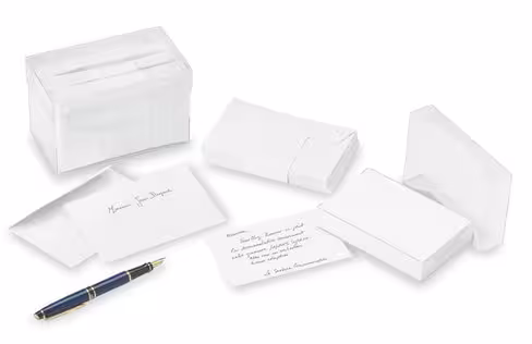 Enveloppe carte de visite - bande siliconnée - 90 x 140 mm - blanc - lot de 100