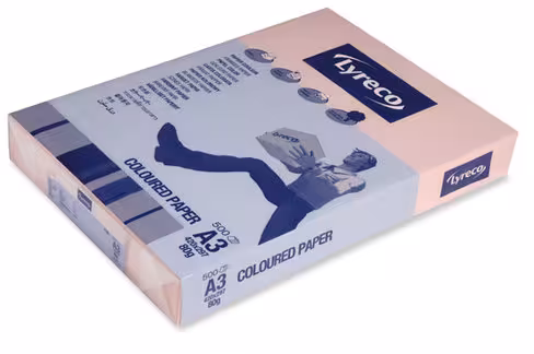 Papier couleur rose 80g A3 - ramette de 500 feuilles - lot de 3