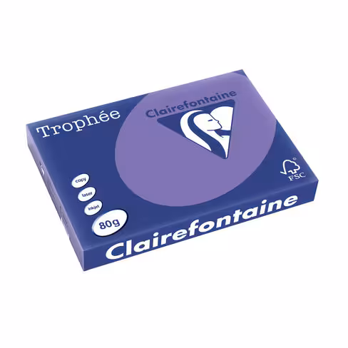 Papier couleur A3 80 g Clairefontaine - violine - ramette 500 feuilles
