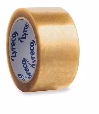 Adhésif d'emballage Lyreco - 50 mm x 66 m - polypropylène transparent - lot de 6