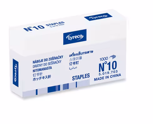 Agrafe n°10 Lyreco - lot de 1 000