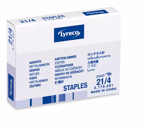 Agrafe 21/4 Lyreco - lot de 2 000