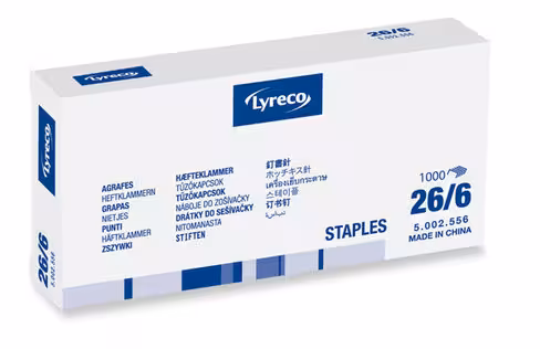 Agrafe 26/6 Lyreco - lot de 1000
