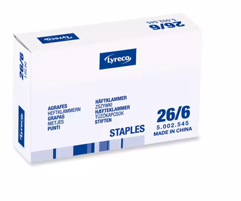 Agrafe 26/6 Lyreco - lot de 5 000