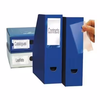 porte-étiquette + étiquette - 62 x 150 mm - lot de 6