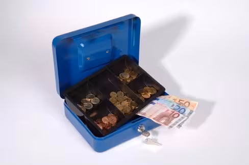Caisse à monnaie - bleu