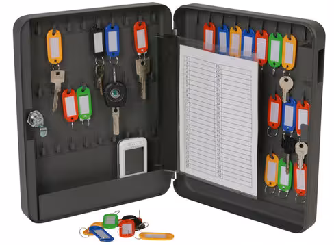 Armoire à clés métallique Pavo - capacité 54 clés - 24 x 30 x 6 cm - 1,6 kg