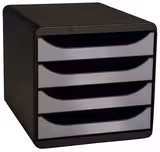 Module Exacompta Big Box - polystyrène choc antistatique - noir/argent
