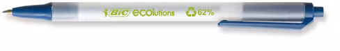 Stylo à bille Bic Ecolutions Clic Stic - bleu - lot de 50