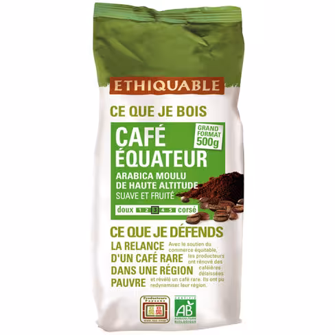 Café moulu biologique Ethiquable- 500g