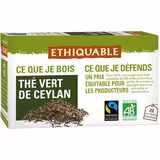 Thé vert Ceylan Ethiquable - 20 sachets