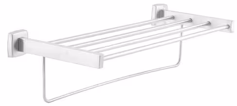 Rack porte-serviette mural 4 barres - inox