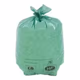 Sac à déchets courants - lien fixe - 30 l - ép. 25 µm - vert - 1 carton de 500