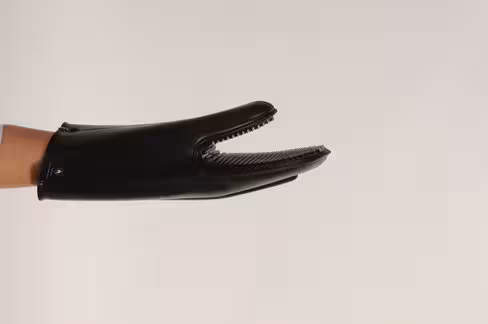 Moufle de cuisine en silicone noir