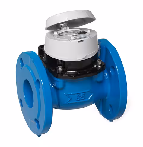 Compteur d'eau à hélice axiale Woltex DN60/65 - l.200 mm - R63 - corps fonte cadran verre