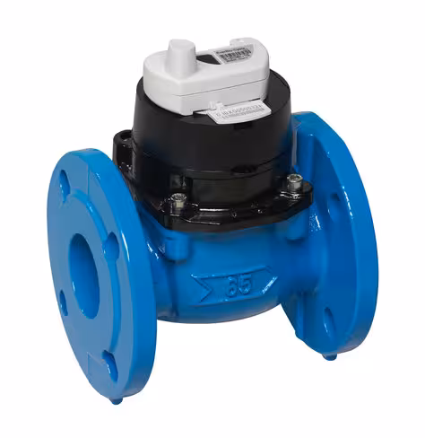 Compteur d'eau à hélice axiale Woltex 60/65 radioTVM EVERBLU DN 60-65 - 200 mm - R63 - corps fonte cadran verre