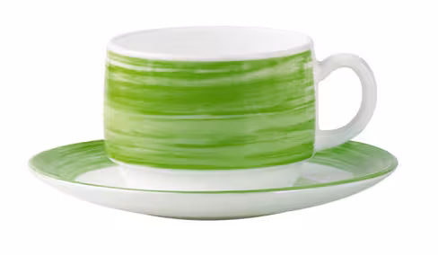 Tasse à thé empilable Brush vert 19 cl - lot de 12