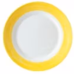 Assiette plate Brush jaune Ø 19,5 cm - lot de 6