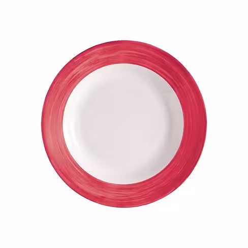 Assiette creuse Brush cherry Ø 22,5 cm - lot de 6