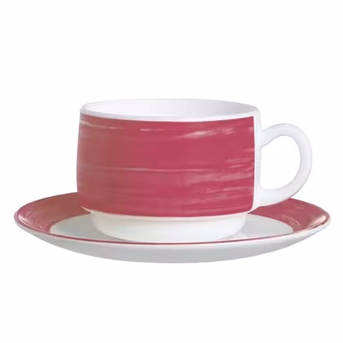 Tasse à thé empilable Brush cherry 19 cl - lot de 12