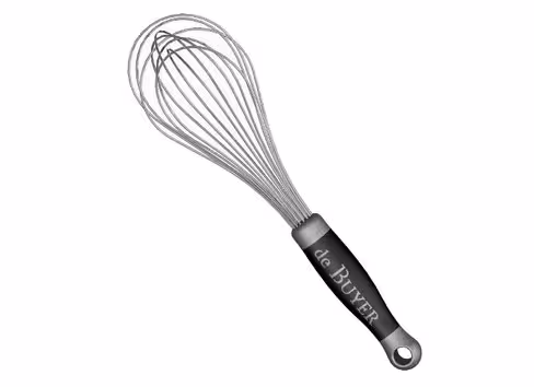 Fouet à sauce inox manche polypropylène surmoulé - l. 26,5 cm