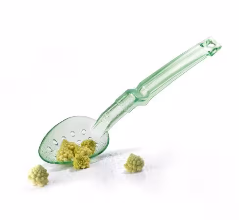 Cuillère de service perforée coplyester - l. 32 cm - verte