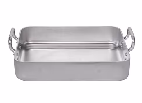 Plat à rôtir rectangulaire de Buyer - 2 anses fixes - aluminium - 35 x 25 cm