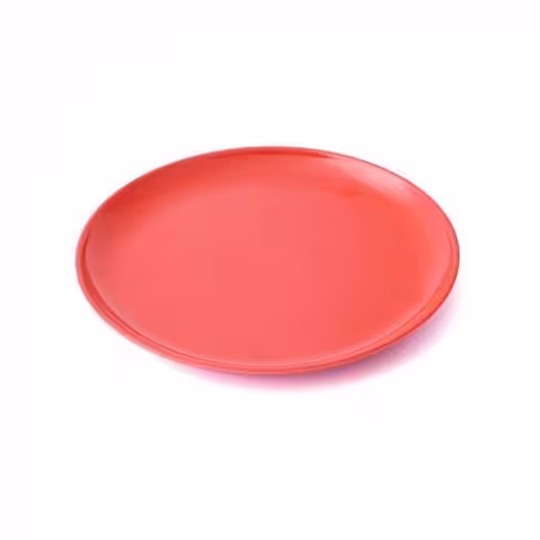 Assiette plate mélamine Ø 19 cm - rouge - lot de 10