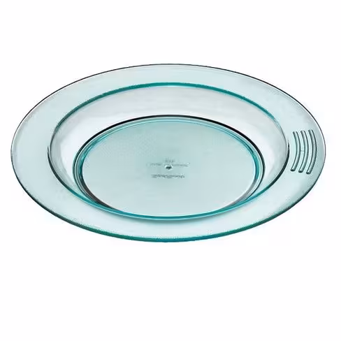 Assiette plate demi-creuse copolyester Ø 23 cm - vert - lot de 6