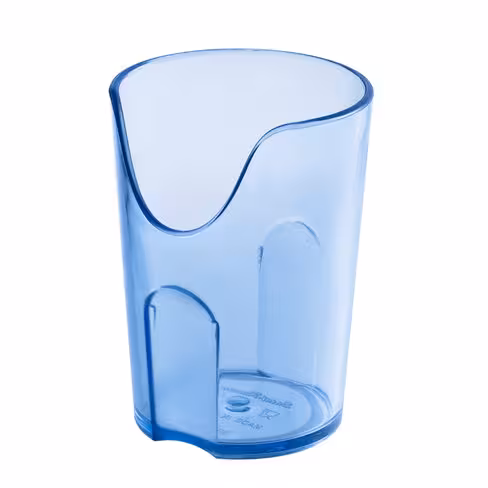 Verre à découpe nasale copolyester 16 cl - bleu - lot de 6