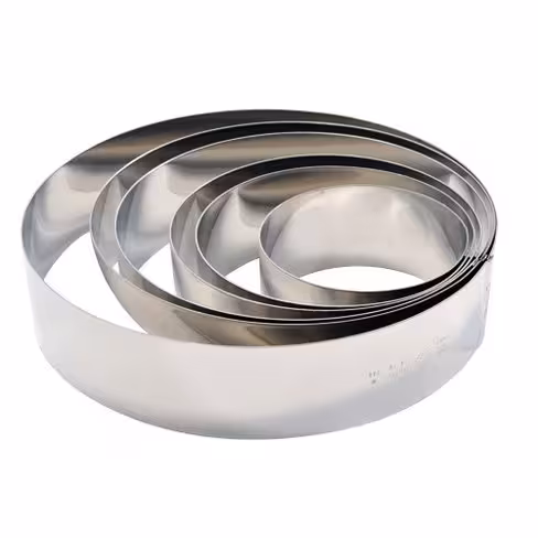 Cercle à mousse inox - Ø 24 X h. 4,5 cm