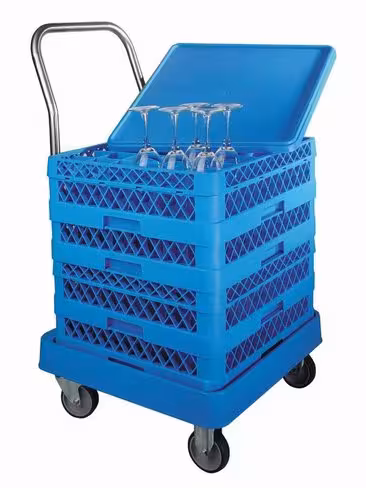 Socle rouleur pour casier de lavage 50 x 50 cm avec poignée