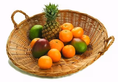 Corbeille ronde en osier vernis 2 poignées - Ø 55 cm