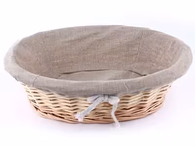Corbeille à pain ovale en osier - 23 x 17 cm - lot de 3