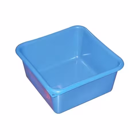Cuvette carrée bleue en polypropylène - 32 x 32 x h. 13 cm - 8,5 litres