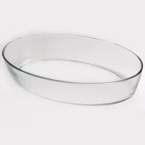 Plat sabot ovale en verre - 170 cl