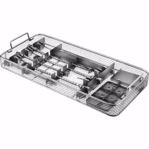 Panier grillagé avec chevalet pour bras tendeurs