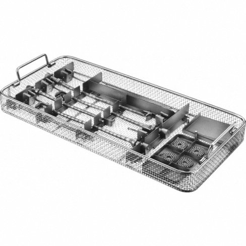 Panier grillagé avec chevalet pour bras tendeurs