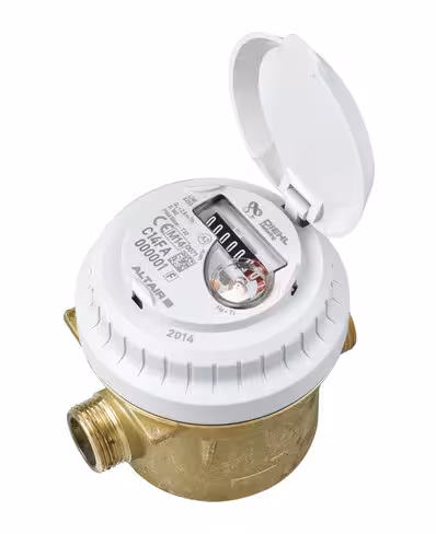 Compteur volumétrique Altair V4 DN15 - l. 110 mm - R160 - corps laiton - cadran verre - lot de 10