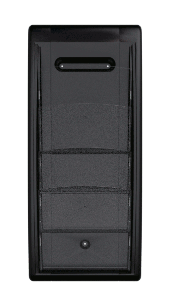 Présentoir mural Quick Fit System - polystyrène - 4 cases A4 - noir