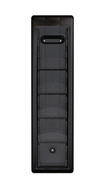 Présentoir mural Quick Fit System - polystyrène - 5 cases 1/3 A4 - noir