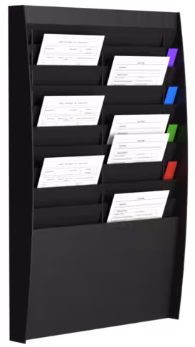 Trieur mural vertical - polystyrène - 20 cases A4 - noir