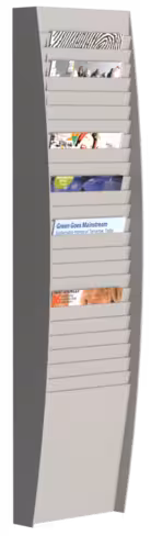 Trieur mural vertical - polystyrène - 25 cases A4 - gris