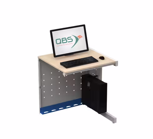 Table informatique Ergo 609 - 70 x 60 cm - élément suivant - écran posé - piétement métallique - taille 6